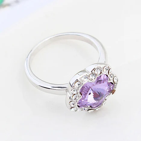 Кристаллы в форме цветов от Swarovski Обручальное кольцо Модные ювелирные изделия