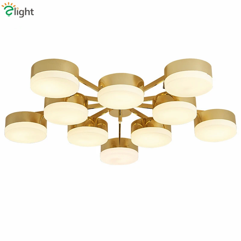 

Nordic Plate Gold Metal Led Chandelier Modern Luxury Lustre Ceiling Chandelier Living Room Led Luminaire Chandelier Lighting