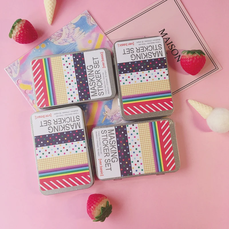 27 шт./корт. Милый фотоальбом жестяная коробка декоративная самодельная наклейка