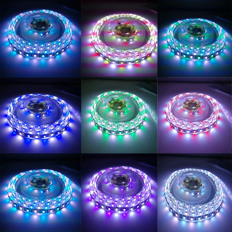 RGBW RGBWW Светодиодная лента 5050 SMD Водонепроницаемая 12В DC 60LED/M RGB лампа диод | Лампы и