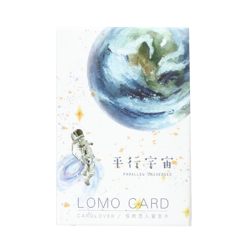 28 шт./кор. параллельные миры планета маленький lomo карта Kawaii поздравительная