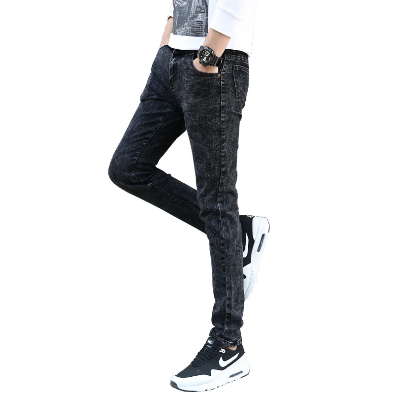 Для мужчин джинсы Slim Fit четыре сезона корейский стиль универсальные модные