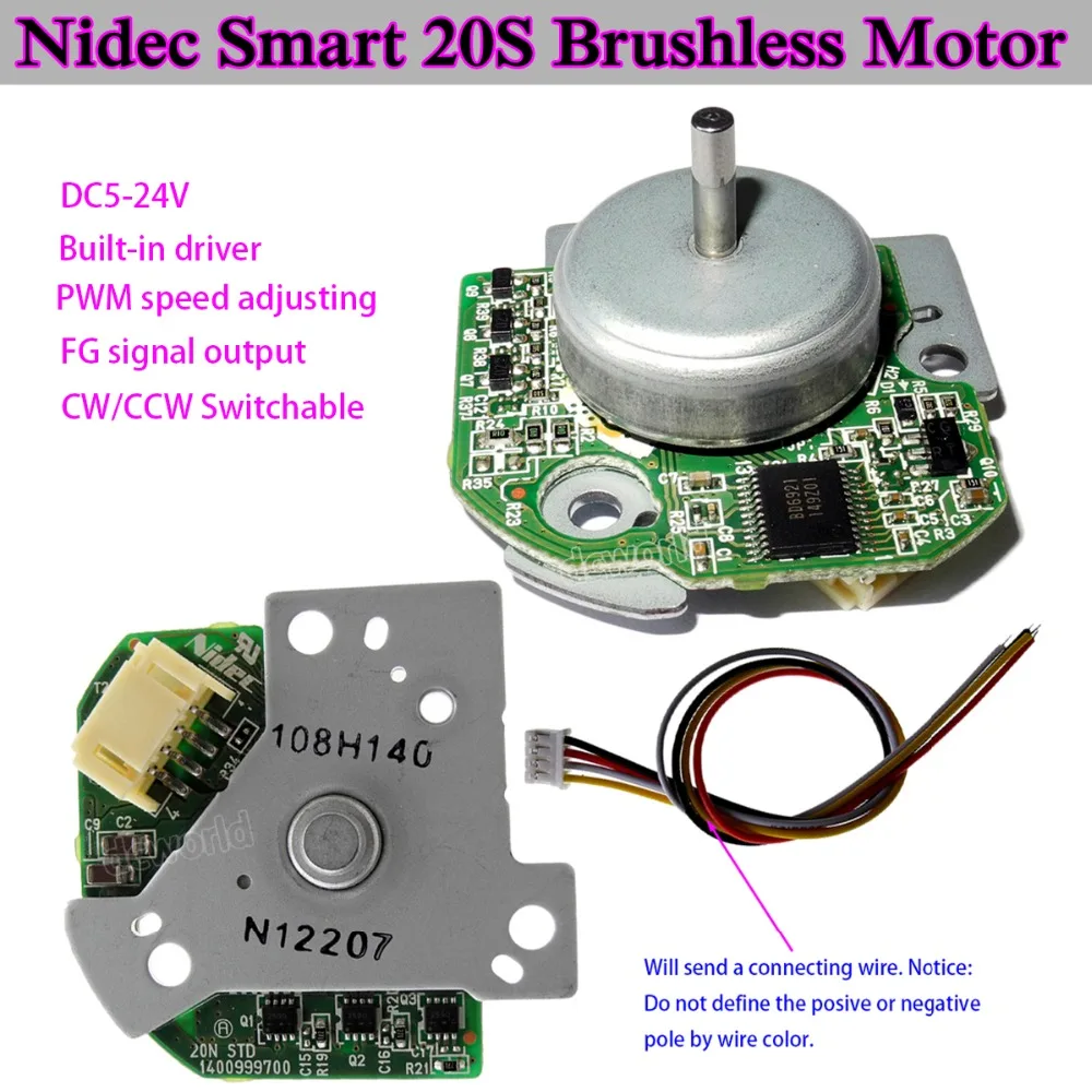 Nidec Smart 20 s В 5 24 бесщеточный двигатель PWM регулировка скорости внешний ротор мотор