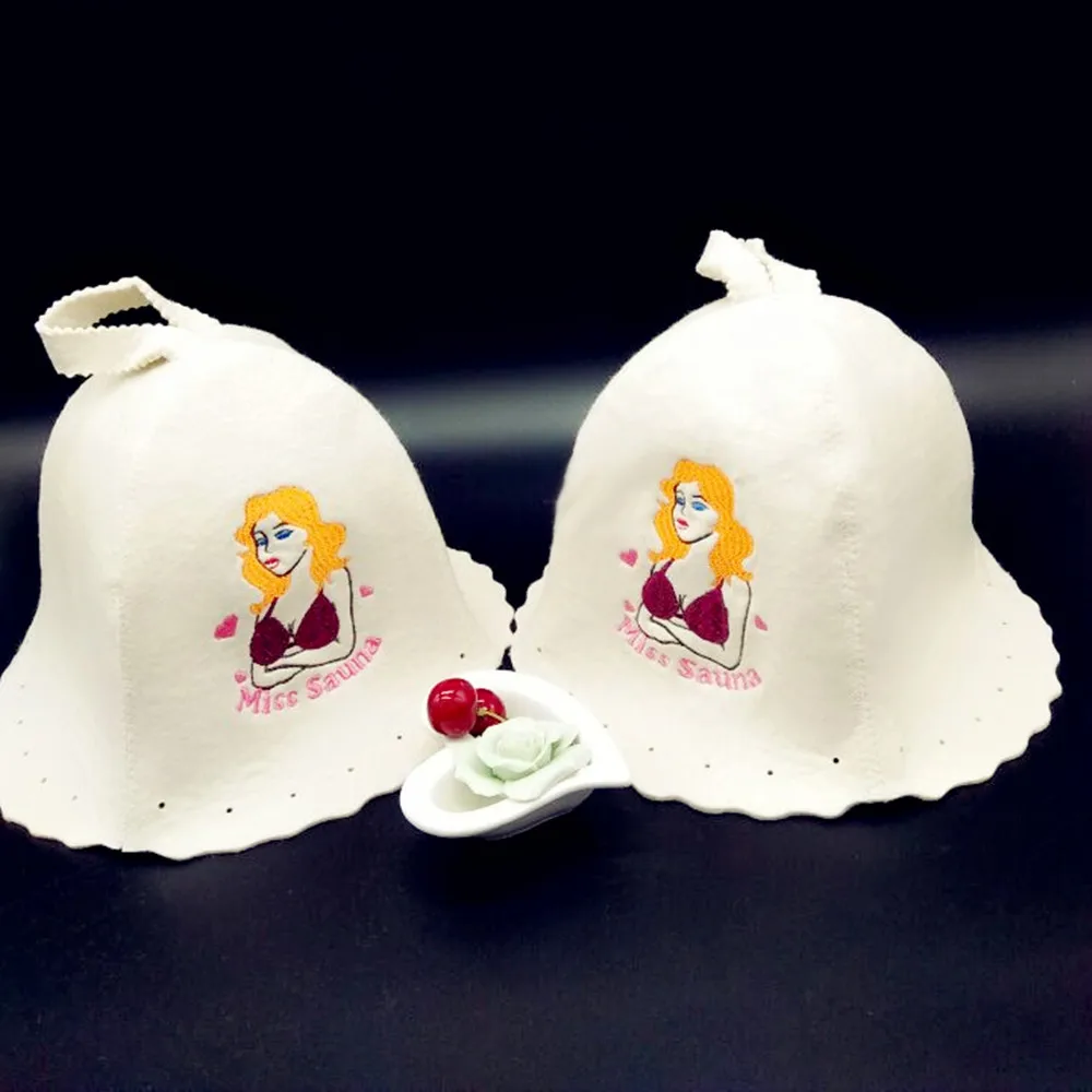 Шапочка для сауны (1 шт/упаковка) банья Шерсть Войлок Уход за волосами шапочка спа