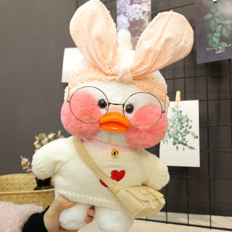TOY169-02 New Hot 30CM Kawaii LaLafanfan Cafe Duck Plush Toy Cartoon Animal Cute Doll Soft Hair Filled Children Dolls& stuffed Toys Gifts - Цвет: TOY169-02