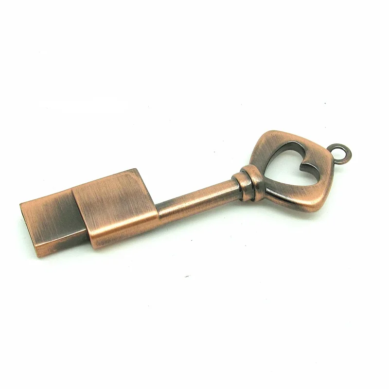 Металлический USB флеш накопитель в форме сердца u диск медный love key 4 ГБ 8 16 32 ручка
