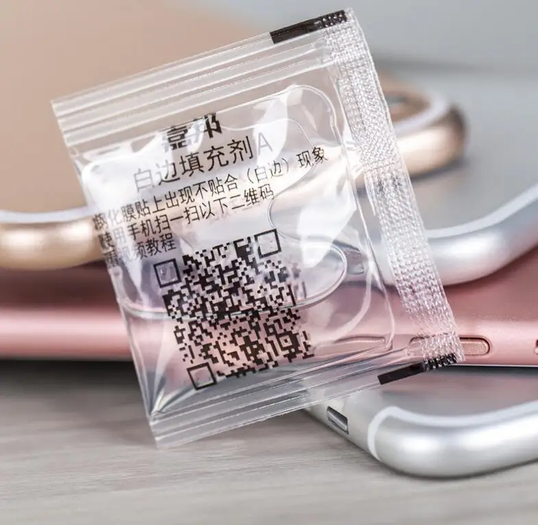 Улучшенная версия закаленного стекла с белыми краями прозрачная жидкость для