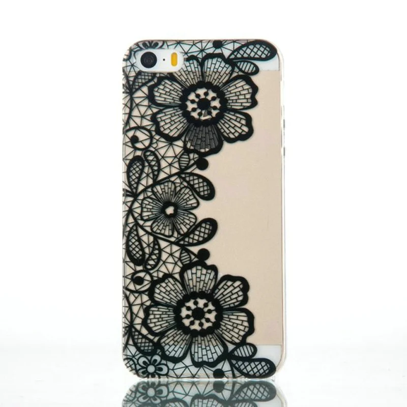 GLSHST TPU Cover For Samsung A5 2015 A310 2016 A510 J310 Thin Transparent Black And White Pattern Silicon2017 Soft |