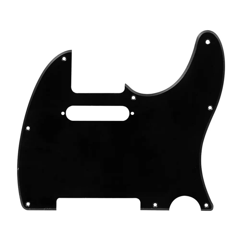 Black 1Ply FLEOR 1 шт. электрогитара Tele Pickguard скретч пластина 8 отверстий w/звукосниматель с одинарной катушкой отверстие для США/Мексика Tele гитары аксессуары - Цвет: Black 1Ply