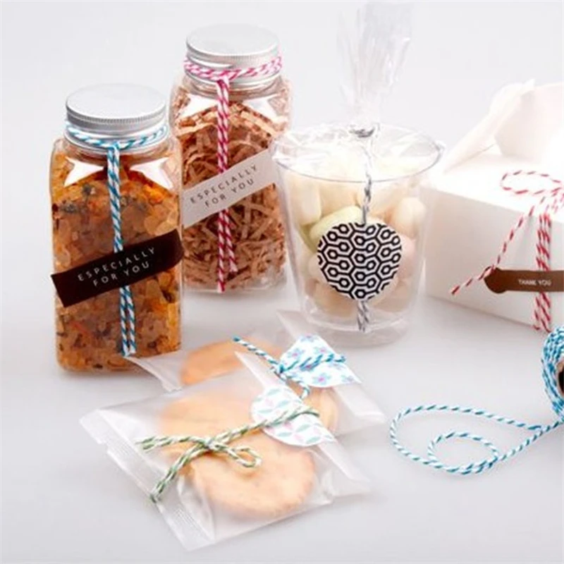 100 метров/рулон 2ply Bakers шпагат, веревка хлопковые шнуры Веревка для дома Рождественский подарок ручной работы упаковка ремесленных проектов оптом