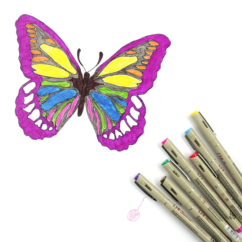Copic маркеры 12 цветов 0 5 мм иглы микроны надпись ручка Touchfive Fineliner цветные эскиз