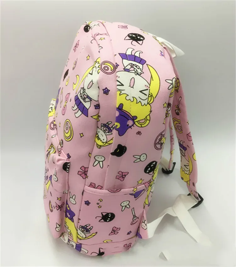 С мультипликационным рисунком Captor Sakura холщовый рюкзак Sailor Moon Harajuku Студенческая
