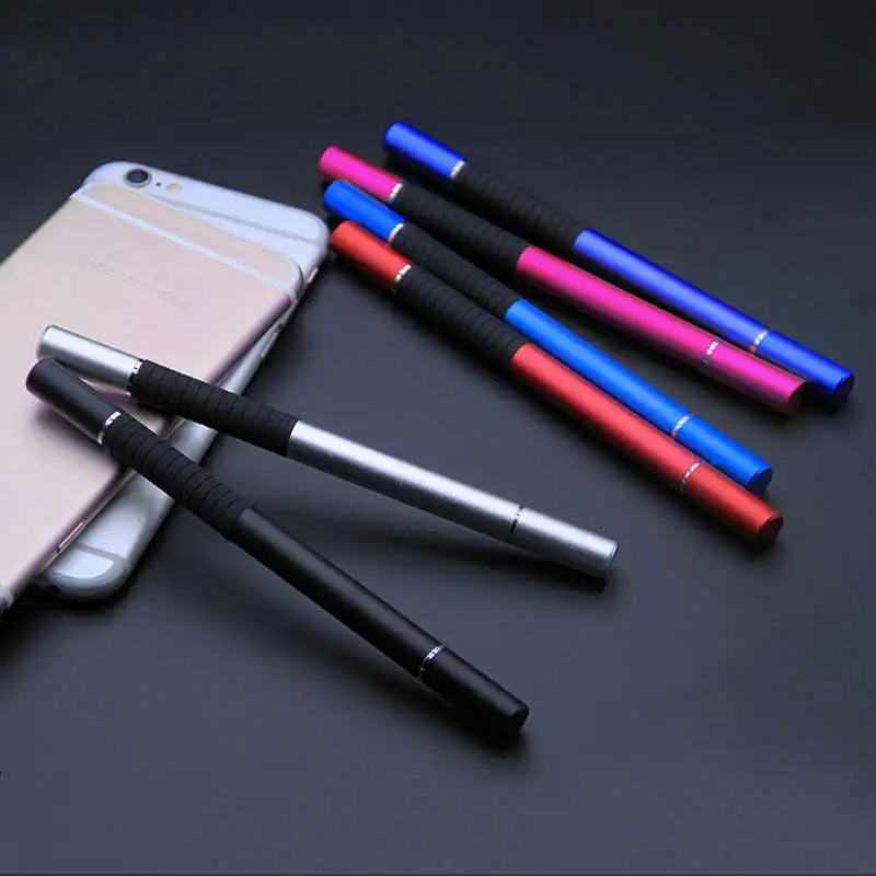Шариковая ручка 2 в 1 металлическая емкостная для сенсорного экрана iPhone iPad