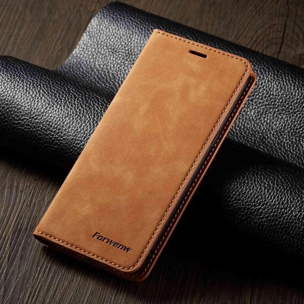 Хаки Кожаный чехол-портмоне для samsung Galaxy S9 S8 S10 J4 J6 плюс A40 A50 A60 A70 A30 A80 A90 A6 A7 A8 чехол на магнитной застежке - Цвет: Хаки