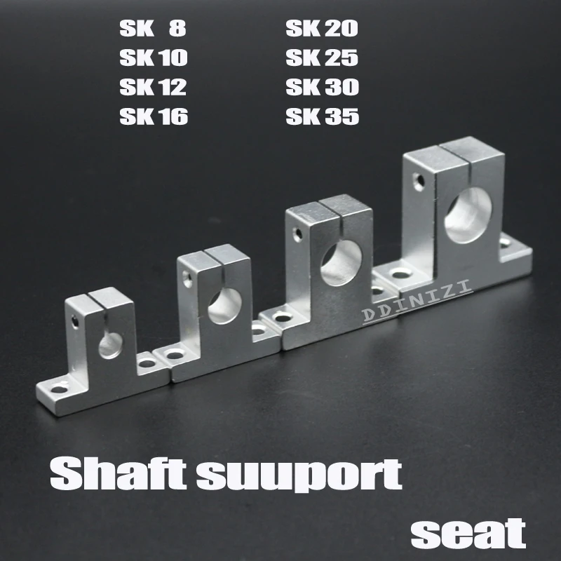 

4pcs/lot SK8 SK10 SK12 SK16 SK20 SK25 SK30 SK35 8mm linear bearing rail shaft support XYZ Table CNC Router SH8A 3D printer Part