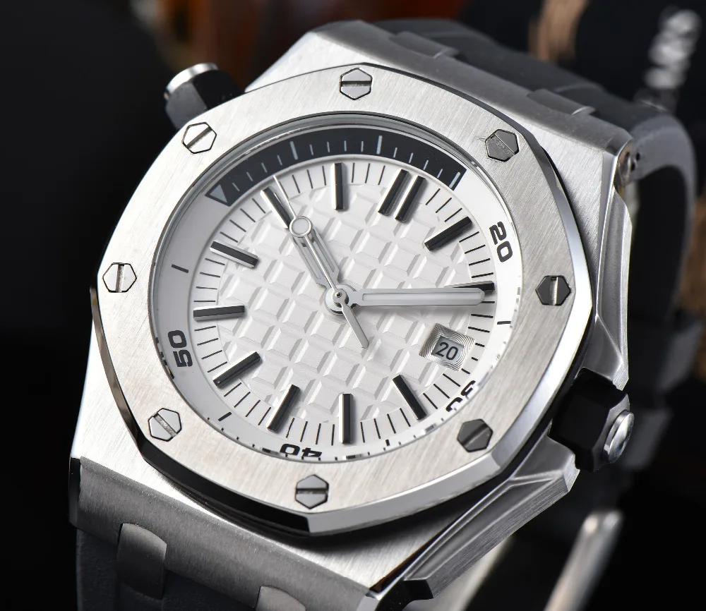 Автоматические Мужские наручные часы 42 мм японский механизм Miyota светящиеся руки