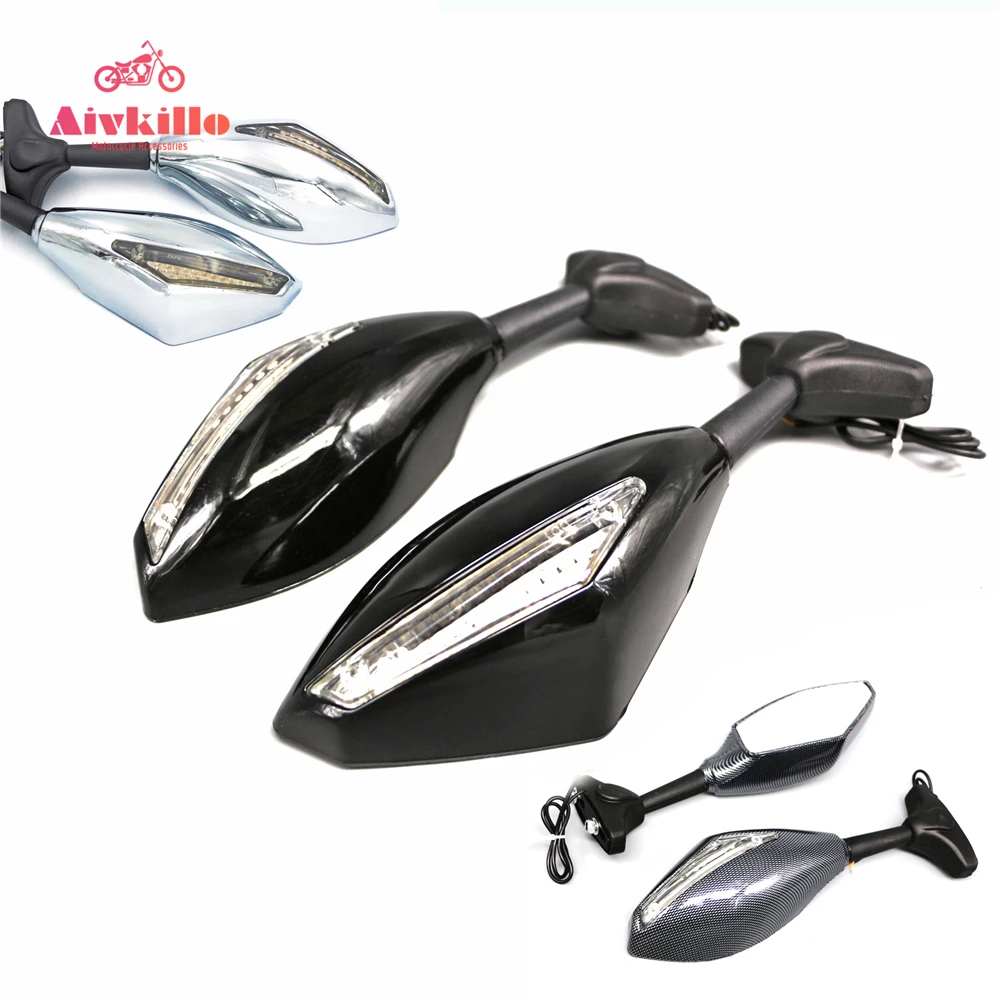 Светодиодные поворотники интегрированные зеркала для Kawasaki Ninja 250R 500 EX ZX6R ZX7 ZX9R|mirrors