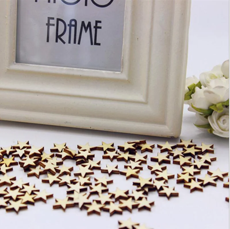 Миниатюрная фигурка деревянные звезды Форма дома декоративный волшебный сад