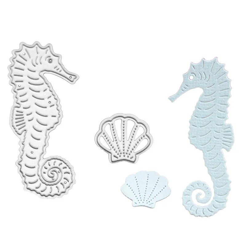 Seahorse Shell металлическая резка Скрапбукинг альбом «сделай сам» тиснение папка для бумаг производитель карт шаблон трафареты украшений ремесла штампы