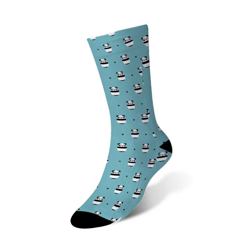 Веселые женские носки в стиле Харадзюку смешные унисекс голубые желтые розовые