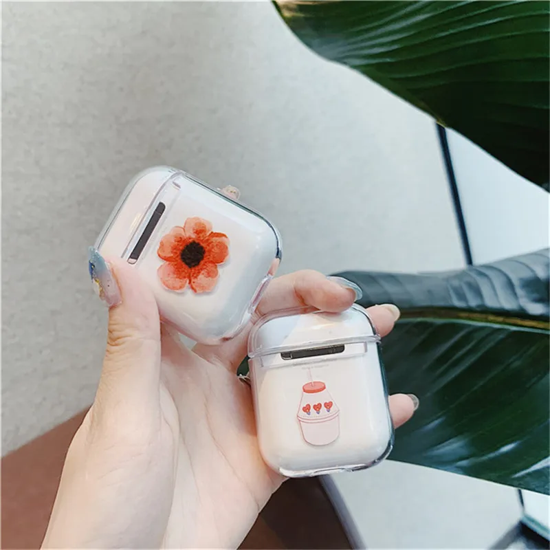Милый мультяшный чехол для Apple Airpods, наушник с Bluetooth, аксессуары для Airpods, прозрачный жесткий чехол для наушников