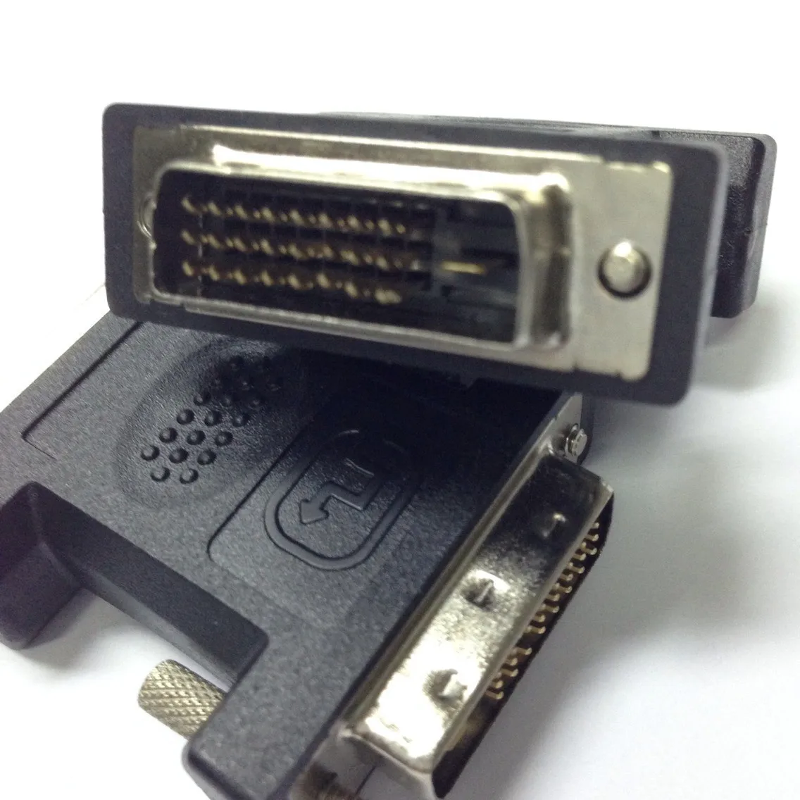 Никель покрытием DVI 24 + 1 адаптер мужчинами разъем прямо через голову|Соединители|