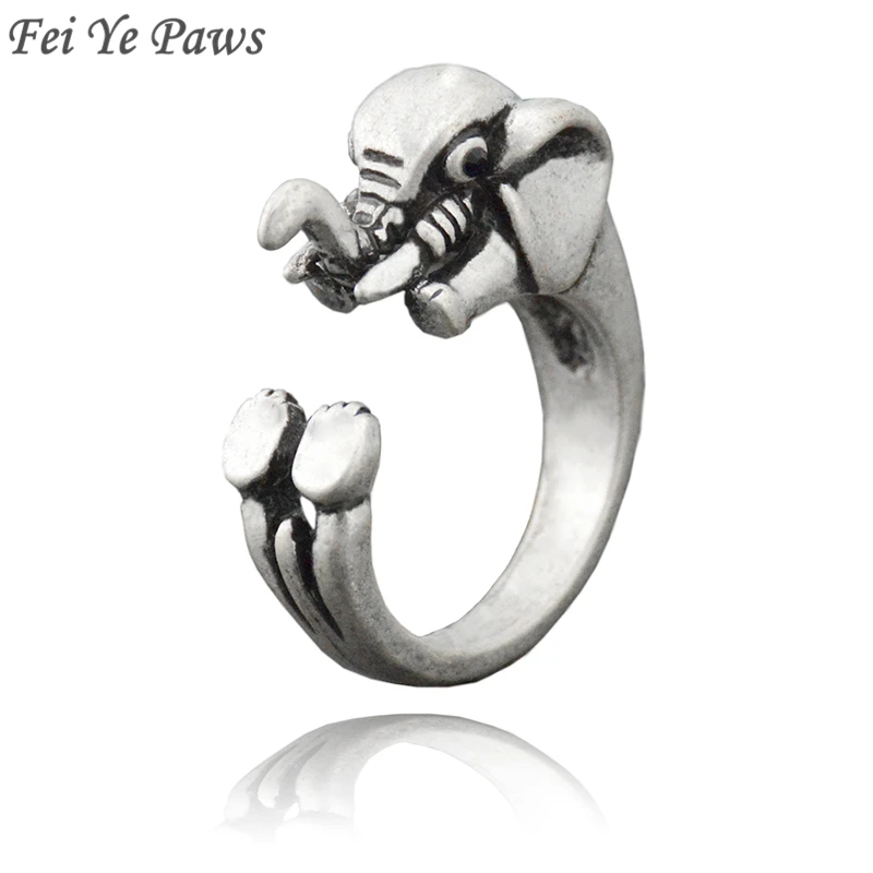 Fei Ye лапы в стиле панк и рисунком виде птичек оригами кольца со слонами для Для