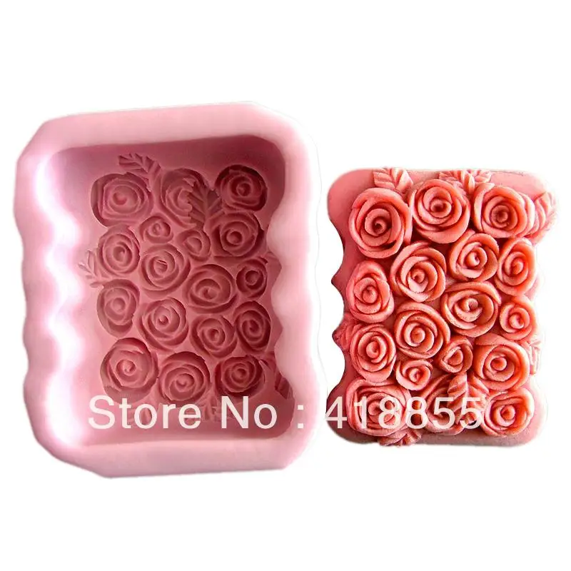 

Silicon Soap Mold Cake Decoration Mold NO.SO-003 Aroma Stone Moulds Food Grade Material Flower Rose Silicone Rubber PRZY 001