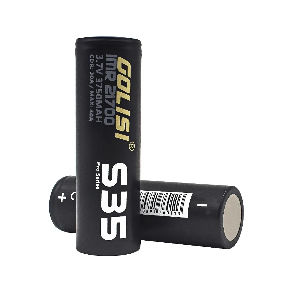 1 шт.: GOLISI S35 IMR 21700 3750mah 3 7 V CDR 30A MAX 40A Высокая утечка E-CIG перезаряжаемый аккумулятор