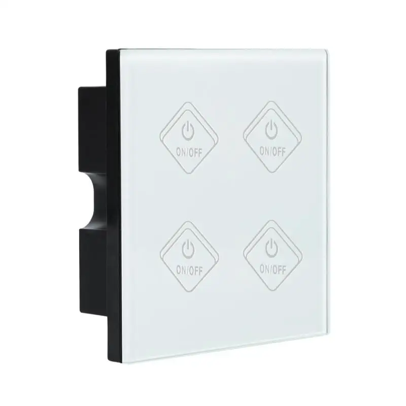 4 Gang Wi Fi Smart Switch выключатель света Touch Wall APP дистанционного Управление работать с