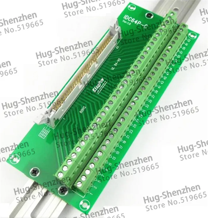 IDC64P IDC 64 контактный разъем для P Клеммная колодка Breakout плата адаптер PLC релейные