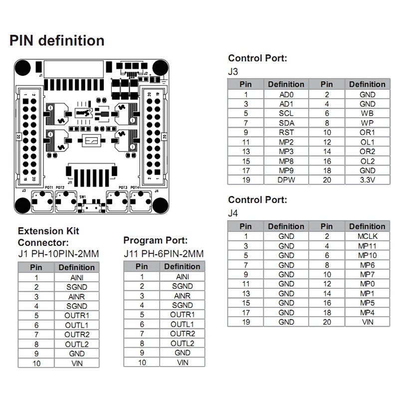 ADAU1701 2,1 DSP Профессиональное аудио цифровое устройство обработки DSP Pre-Amp Tone plate регулятор громкости T0499
