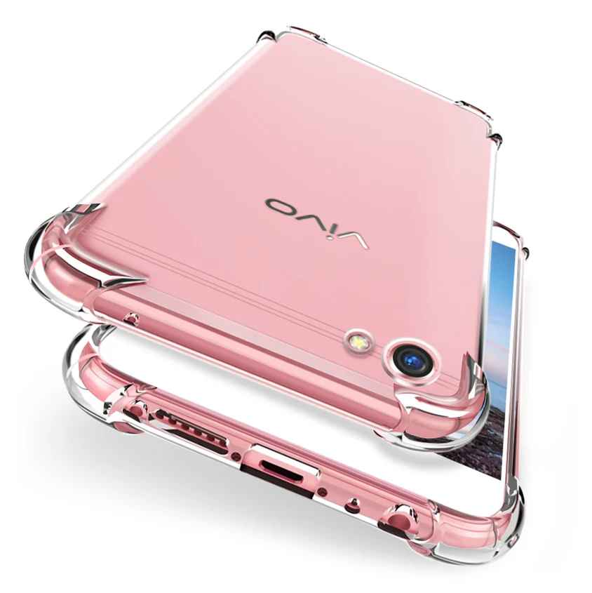 Воздушная подушка противоударный чехол для телефона Vivo Y55 Y66 Y67 Y69 Y71 Y75 Y79 Y81 Y83 Y85 Y97 V5 Lite V7 V9 Plus Мягкий чехол из термополиуретана и силикона