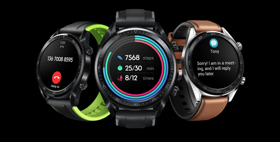 Huawei Watch GT Смарт часы Поддержка gps 14 дней Срок службы батареи 5 атм водонепроницаемый телефонный Звонок трекер сердечного ритма для Android iOS