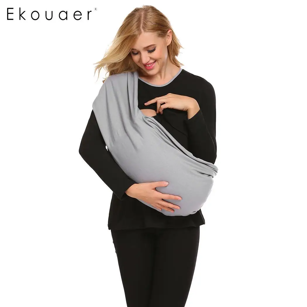 Женская одежда для сна Ekouaer футболки с круглым вырезом и длинными рукавами