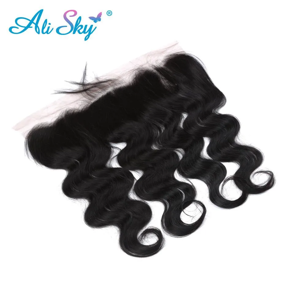 Alisky волосы бразильские объемные волнистые волосы remy 13*4 фронтальная кружевная застежка с детскими волосами человеческие волосы натуральный цвет