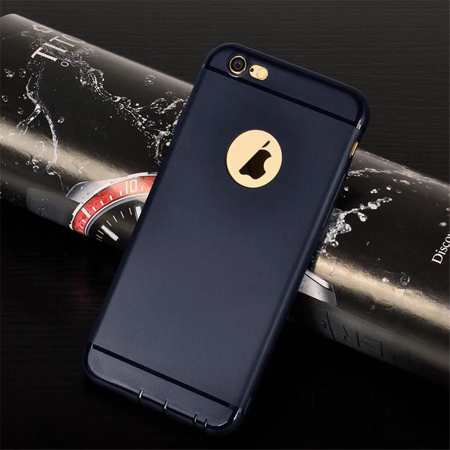 Роскошный Матовый Мягкий силиконовый чехол s для iPhone X, чехол 6, 6s Plus, 5, 5S, 5SE, карамельные цвета, чехол для iPhone 7, 6 Plus, чехол для телефона s - Цвет: Blue