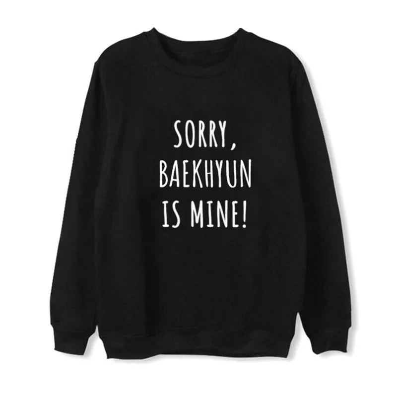 Vsenfo EXO Members K-Pop Толстовка для мужчин и женщин с буквенным принтом BAEKHYUN CHANYEOL CHEN DO KAI LAY SEHUN толстовки уличная одежда - Цвет: 10