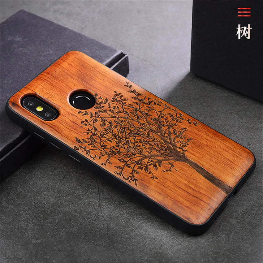 Для Xiaomi mi 8 SE чехол Boogic Настоящее Дерево funda mi 8 se палисандр ТПУ противоударный чехол для телефона mi 8 Xiao mi чехол - Цвет: as picture