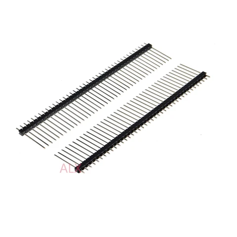 5PCS 1X40 Индивидуальный открытый интервал 2,54 мм 21 мм длинный штырь 1X40pin 1 * 40 40P 40PIN Черный для PCB
