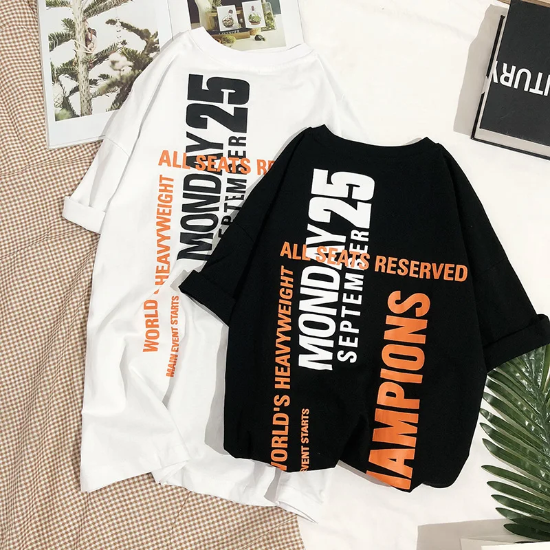 Мужская Повседневная Свободная футболка в полоску с короткими рукавами большие