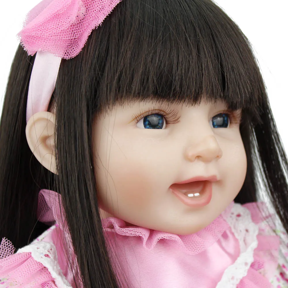 NPKDOLL силиконовая кукла-Реборн, игрушки для девочек, 22 дюйма, милая кукла для девочек, подарок на Рождество, Реалистичная детская игрушка-реборн