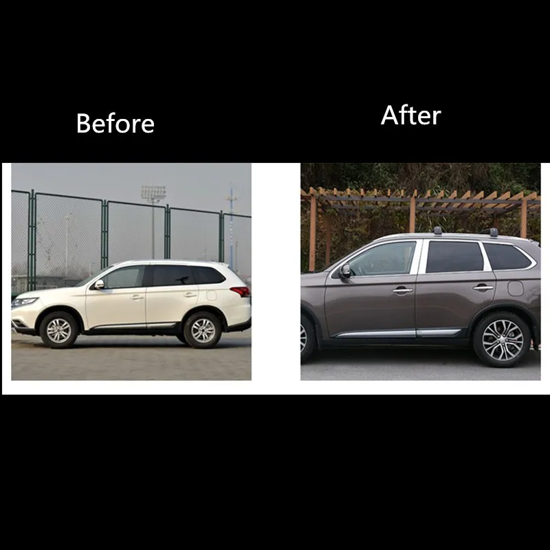 Автомобильный Стайлинг для 2014 2019 Mitsubishi Outlander из нержавеющей стали хромированная
