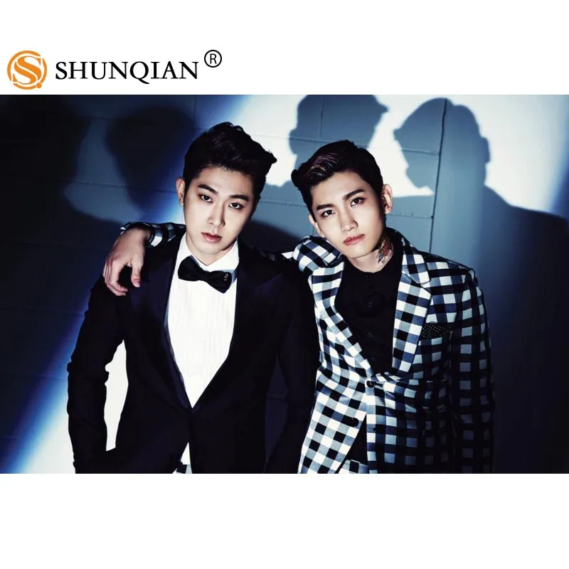 Высокое качество Корея Pop TVXQ! Атласный плакат с принтом модный домашний Шелковый