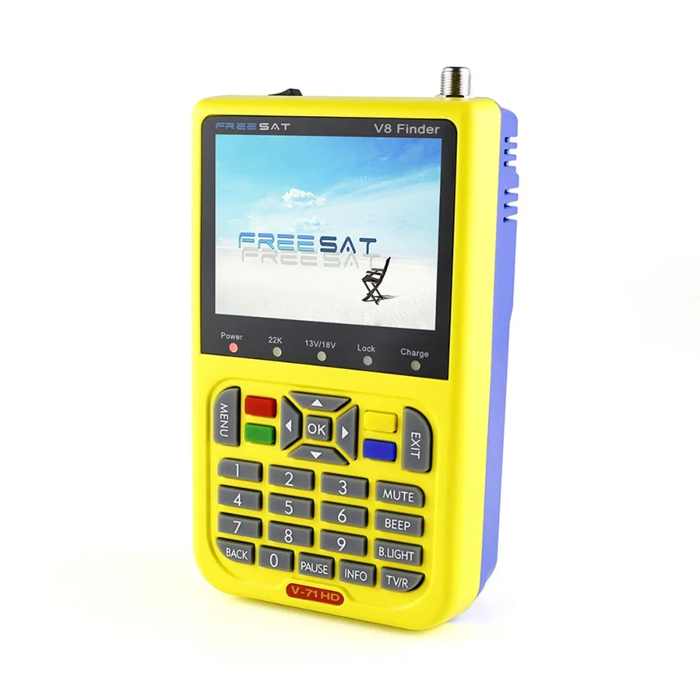 Бесплатный спутниковый V 71HD Finder sat V8 DVB S2 высокой четкости MPEG 4 счетчик Satfinder Full 1080P