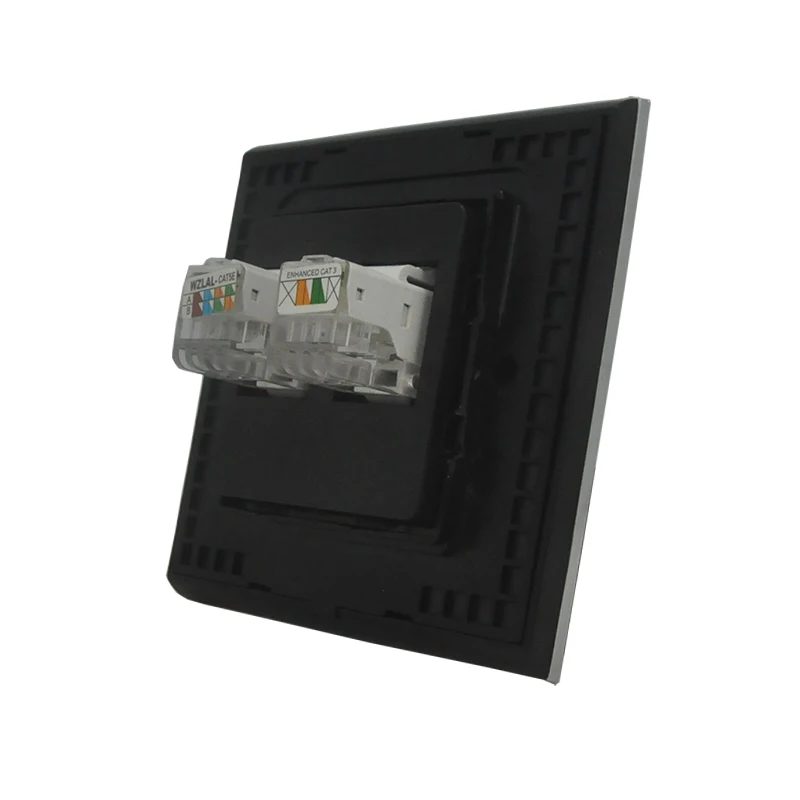 Штепсельная розетка mvva с двойным разъемом RJ45 для компьютера настенная LAN