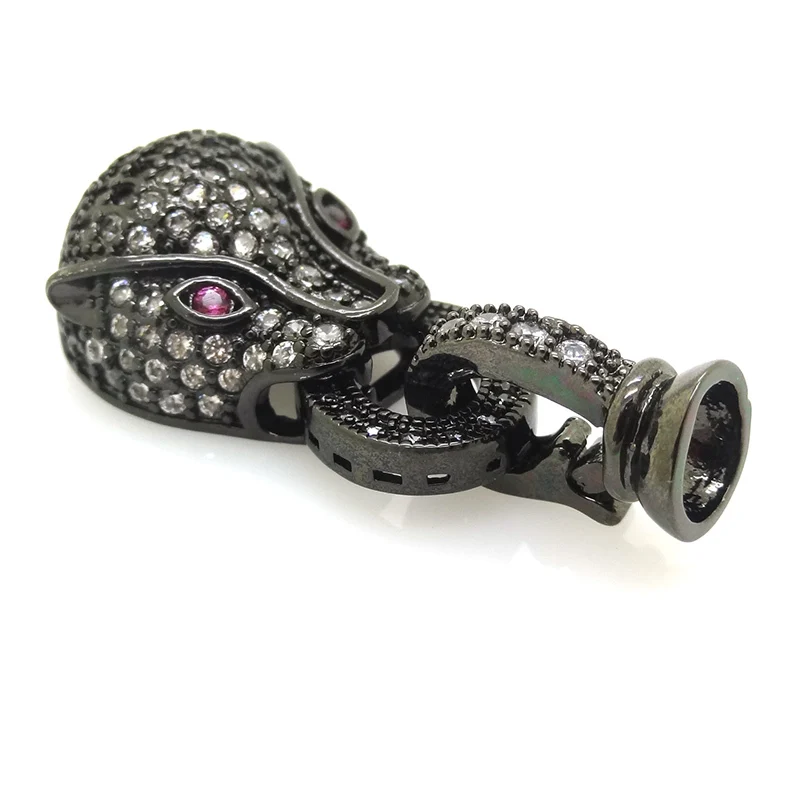 Смешанные цвета голова леопарда гепарда CZ латунная микро паве прозрачный