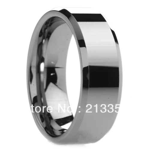 

FREE SHIPPING!USA WHOLESALES CHEAP PRICE BRAZIL RUSSIA CANADA UK HOT SELLING 8MM BEVEL SILVER BRIDAL MENS TUNGSTEN WEDDING RING