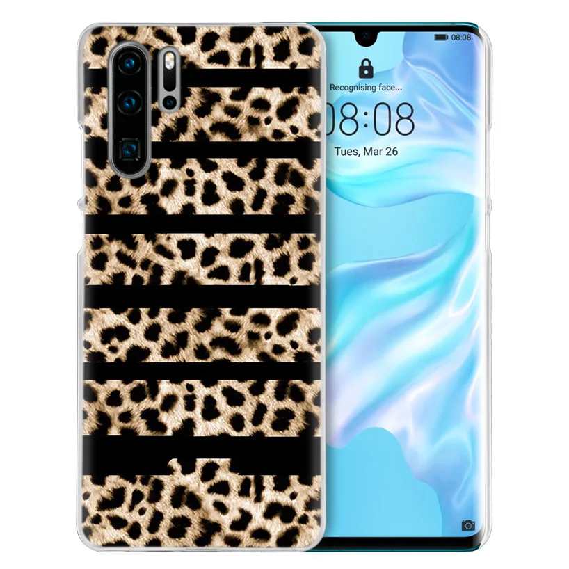 Чехол с тигровым леопардовым принтом для huawei P20 P Smart Z Plus P30 P10 P9 P8 mate 10 20 lite Pro Mini, жесткий чехол для телефона из поликарбоната