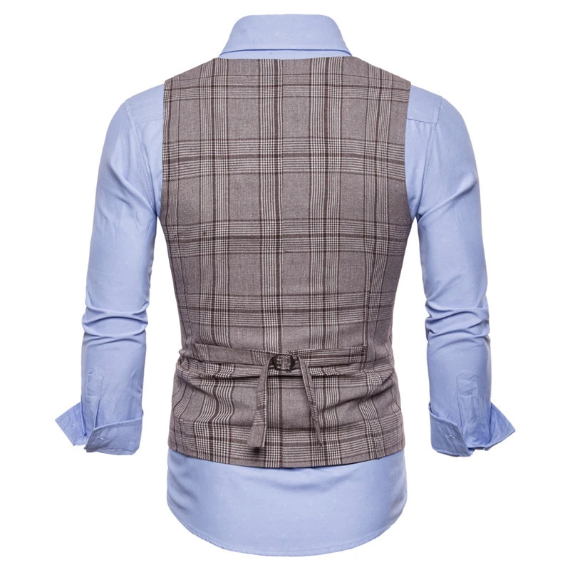 Riinr 2018 горячая распродажа мужская одежда мужской жилет Slim Fit Chaleco Hombre нежный Blaser